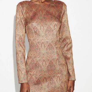 Elegant Brown Patterned Dress